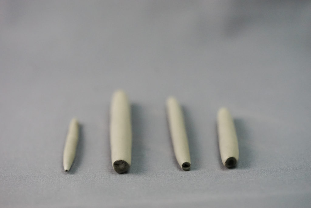 Clay coils of different sizes